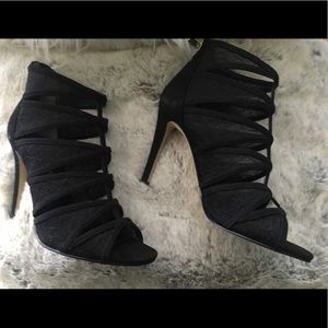 Ivanka Trump Black Lace Bootie Heel
